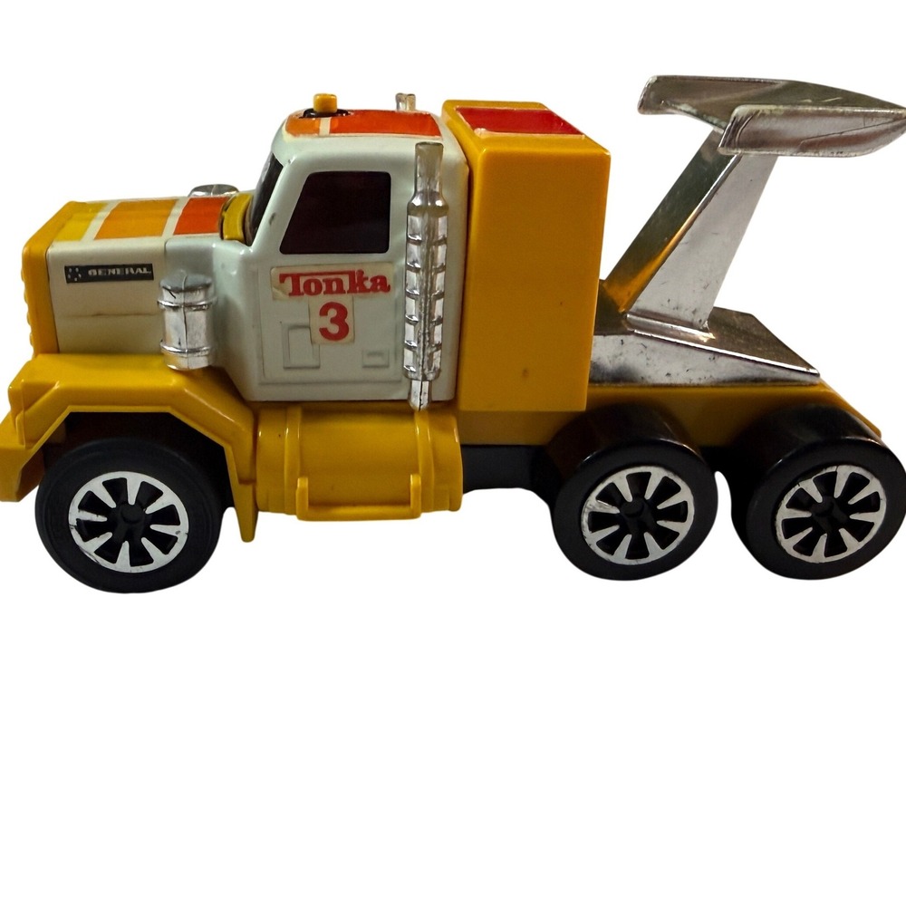Vintage 70/80s Tonka GMC General Semi Truck Yellow‎ Made in Japan Diecast Toy